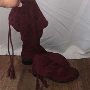 Tall suede sock booties torrid
